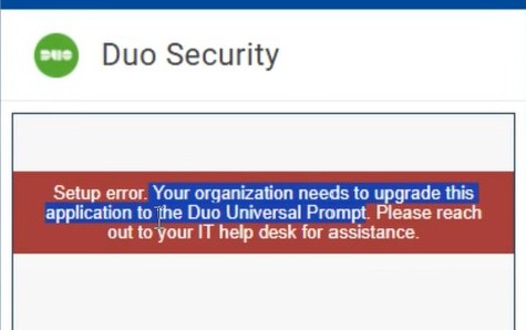 Duo error